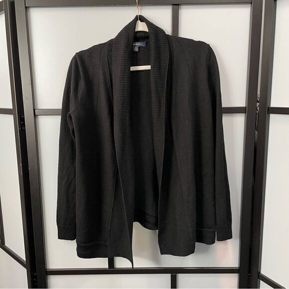 [M] Brooks Brothers 100% Merino Wool Blend Black Knit Cardigan Women’s - Picture 2 of 7